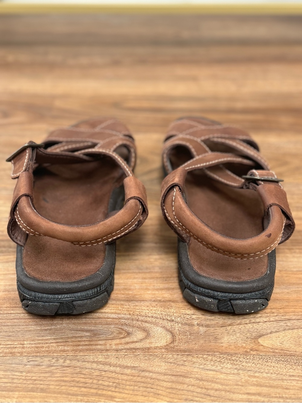Vintage Teva X-Man 6590 Brown Leather Sport Hiking Sandals Men’s 13 View 3